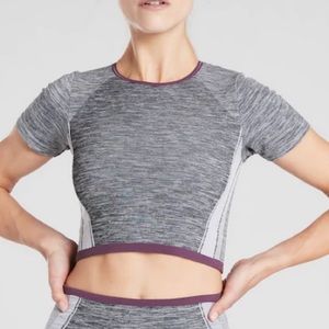 Athleta workout t-shirt Impact fitted cropped XS NWT